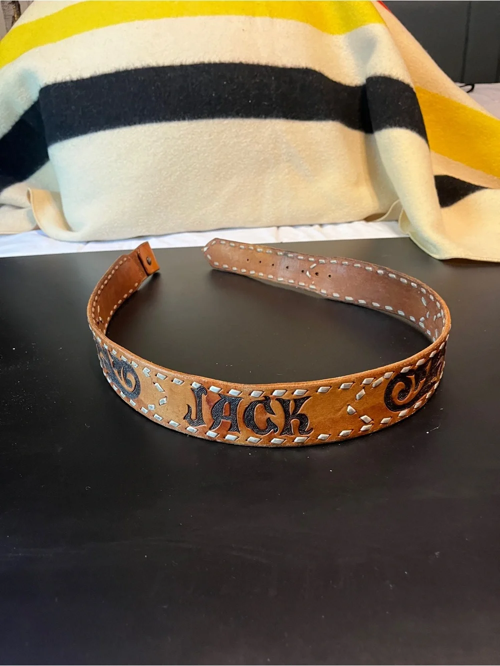 Handtool vintage western belt with a custom named Jack